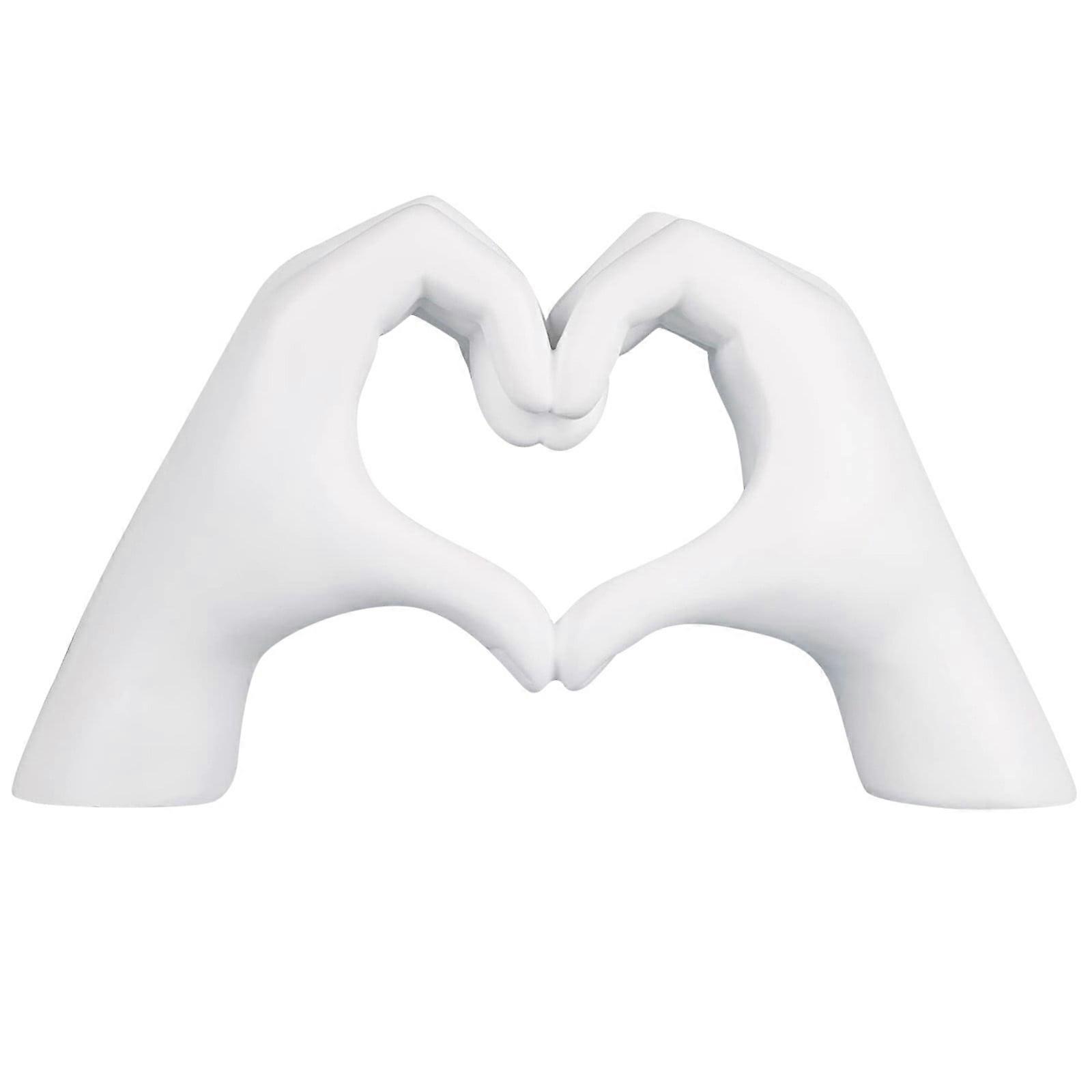 Heart Hands Resin Sculpture