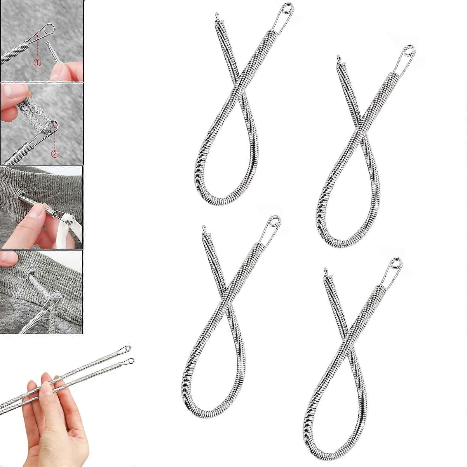 Multi-Function Foldable Spring Drawstring Threader Tool, Stainless Steel – Compatible with Cords, Wires & Laces