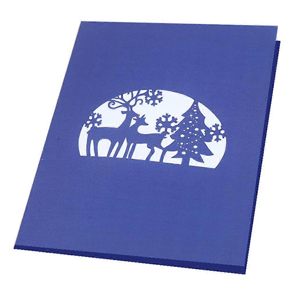 3D Greeting Christmas Creative Forest Deer 1Pcs for