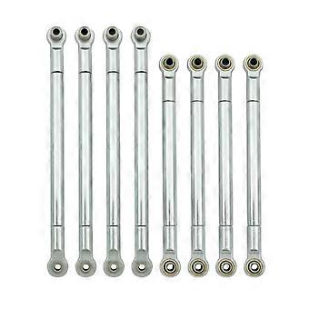 RC Crawler Upgrade Parts Metal Suspension Links Silver Durable Linkage for MN128 MN86 MN86S MN G500 1/12