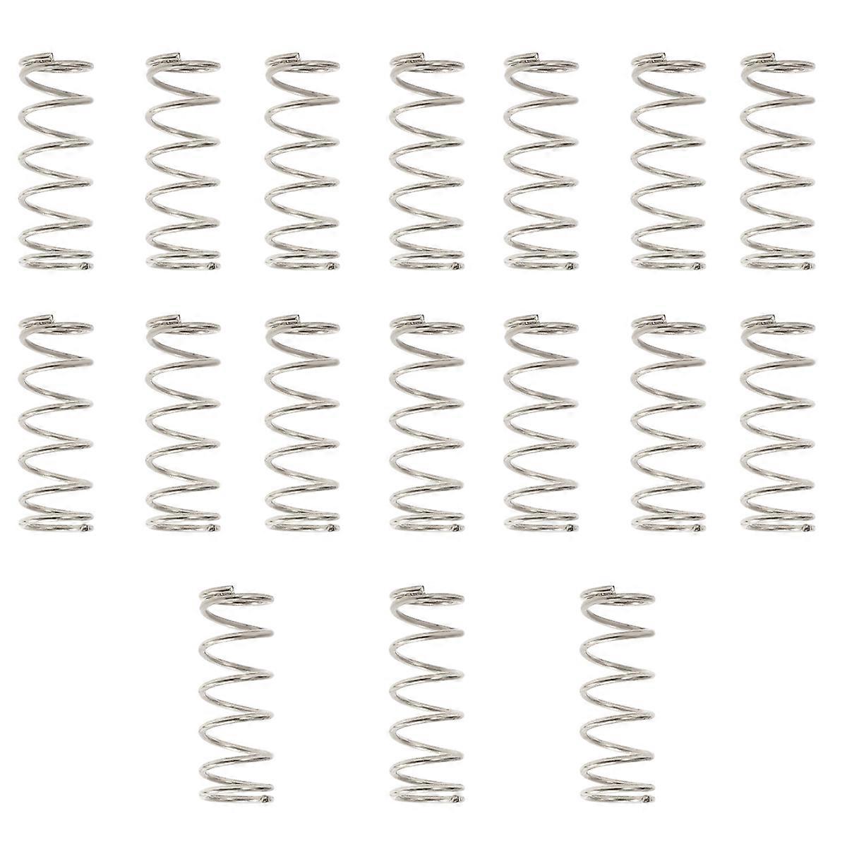 17pcs Bass Electric Guitar Spring Tension Spring Pickup Adjust Height Straight Bridge Pull String String Code Saddle Spring (Silver)