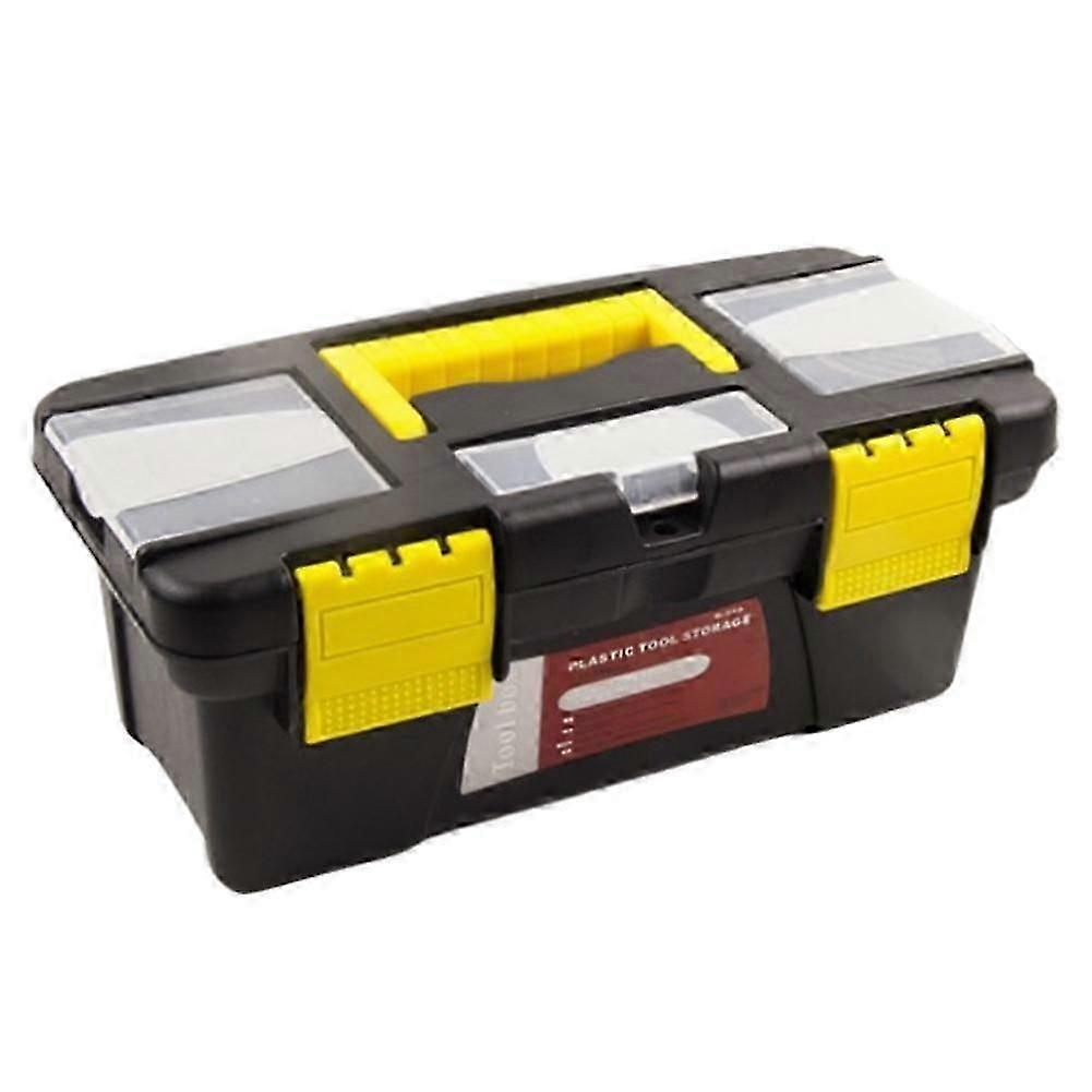 Plastic Tool Storage Box 10" with Removable Tray &Compartment Organiser Lockable