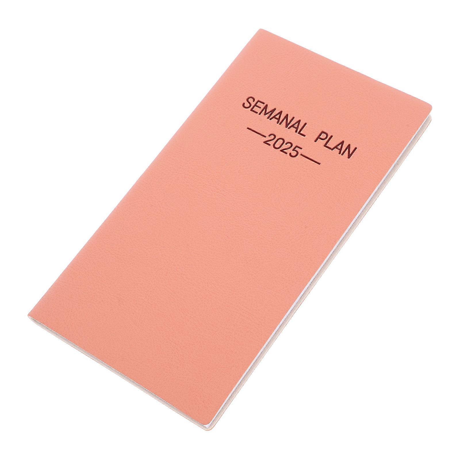 Weekly Calendar Planner Spanish Notebook Office Writing Notebook Pink