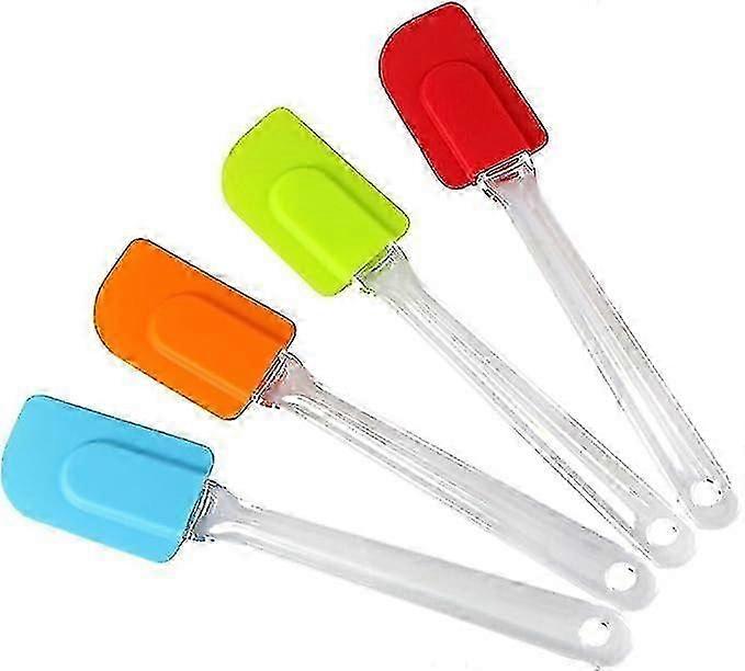 4pcs Silicone Dough Scraper, Plastic Handle Dough Scraper Set