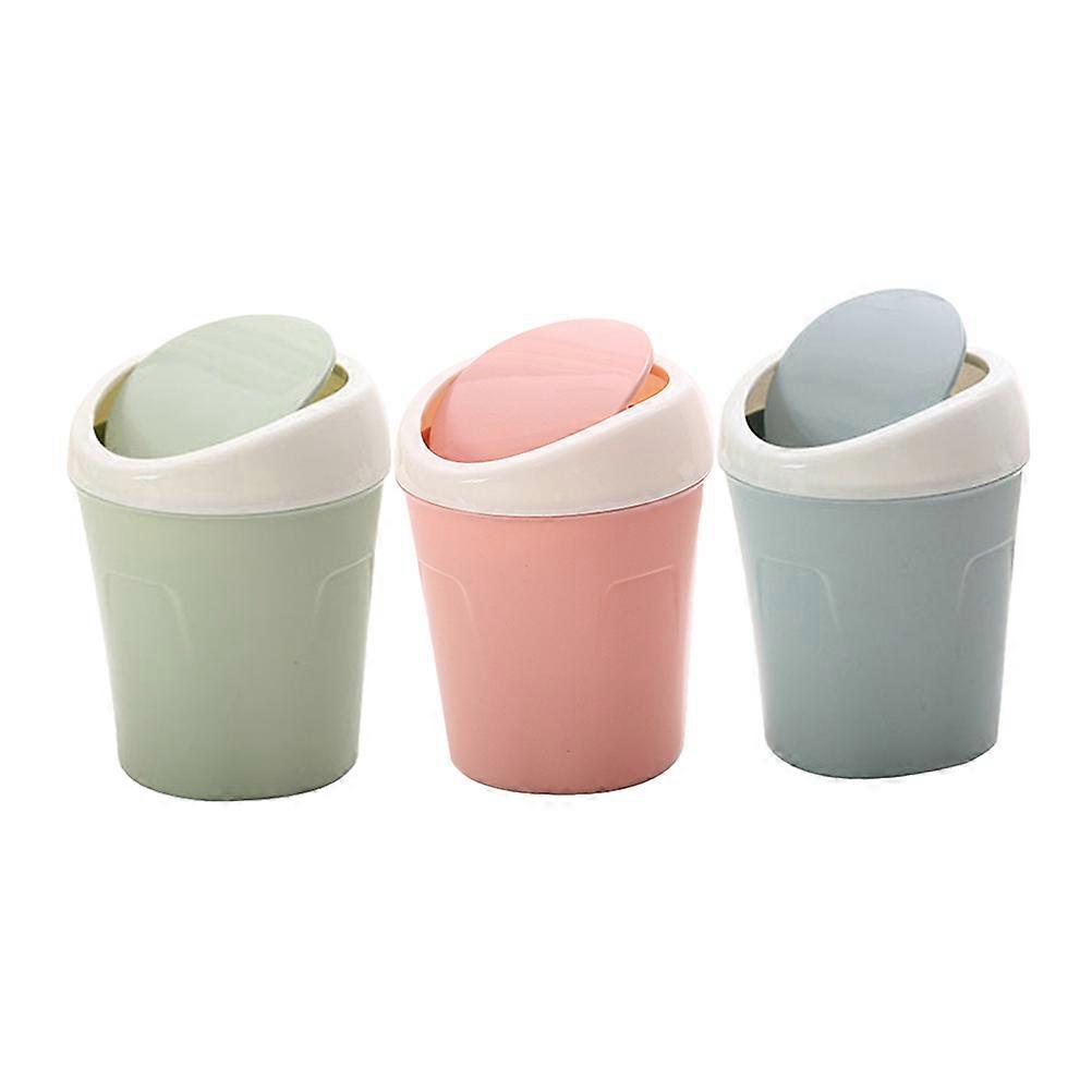 Garbage Bin Desktop Storage Container for Trash Disposal 3Pcs Set