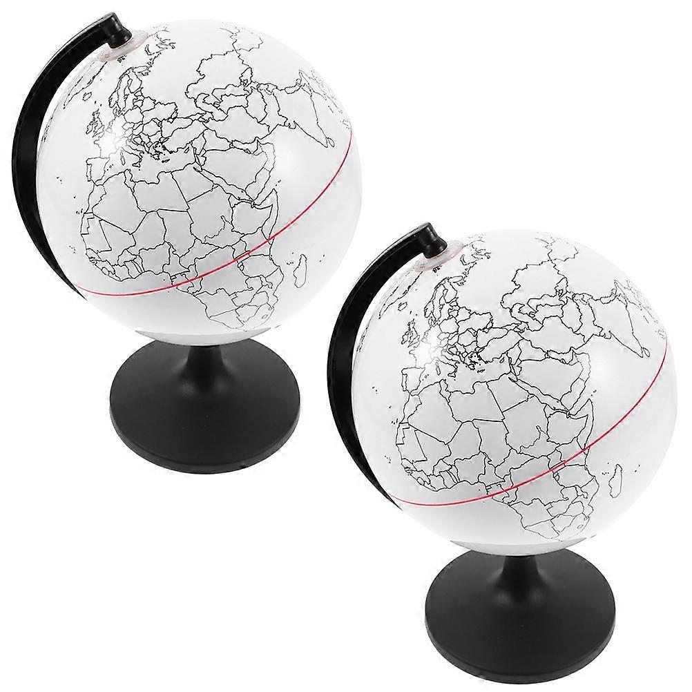 Blank Globe DIY Globe Coloring Model for Teaching 2Pcs Pack