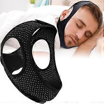 Faixa de queixo para dormir - Dispositivos antironco - Faixa de queixo ajustável e respirável para homens e mulheres - Solução simples e eficaz para parar de roncar