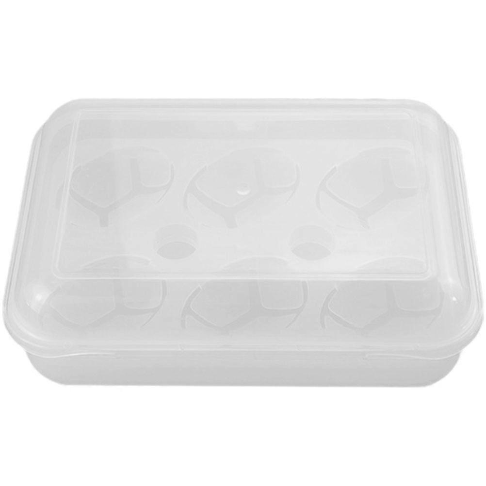 Transparent Egg Box for Storage Portable 6-Grid Egg Holder Plastic