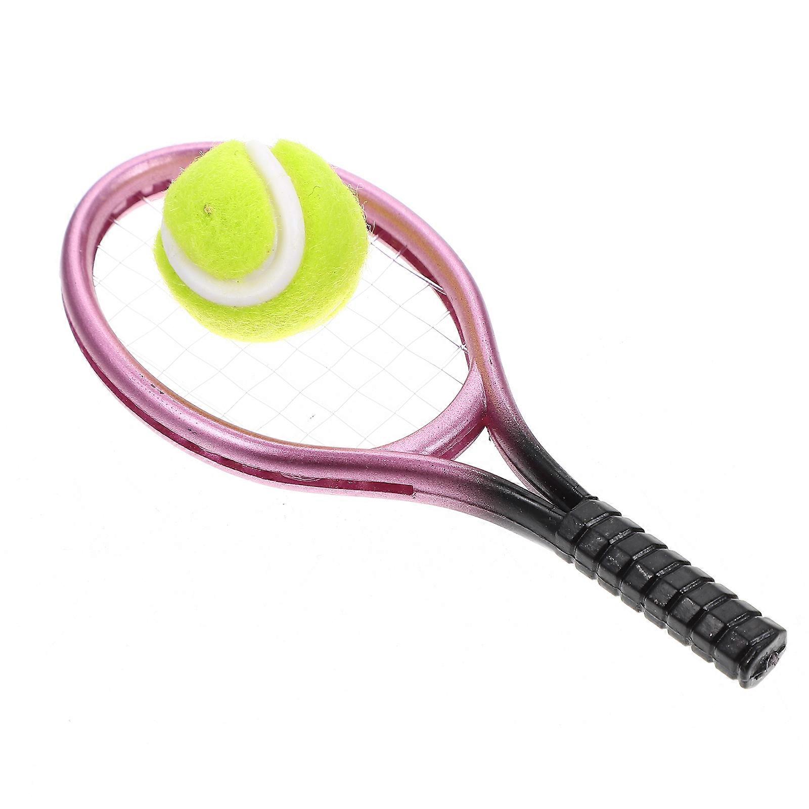 Minitennismodellracket til dekorasjon 1 sett mini-tennishusleke