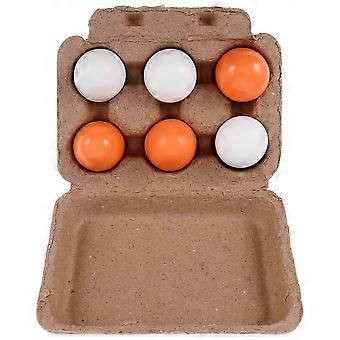 Simulation Eggs Wooden Egg Toy for Kids 6Pcs Box DIY Egg Playthings Set