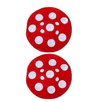 Lot de 2 chapeaux champignons : adorables bérets en forme de champignon, accessoires de costume Renaissance, médiéval, cosplay, Halloween et fées victoriennes (rouge).