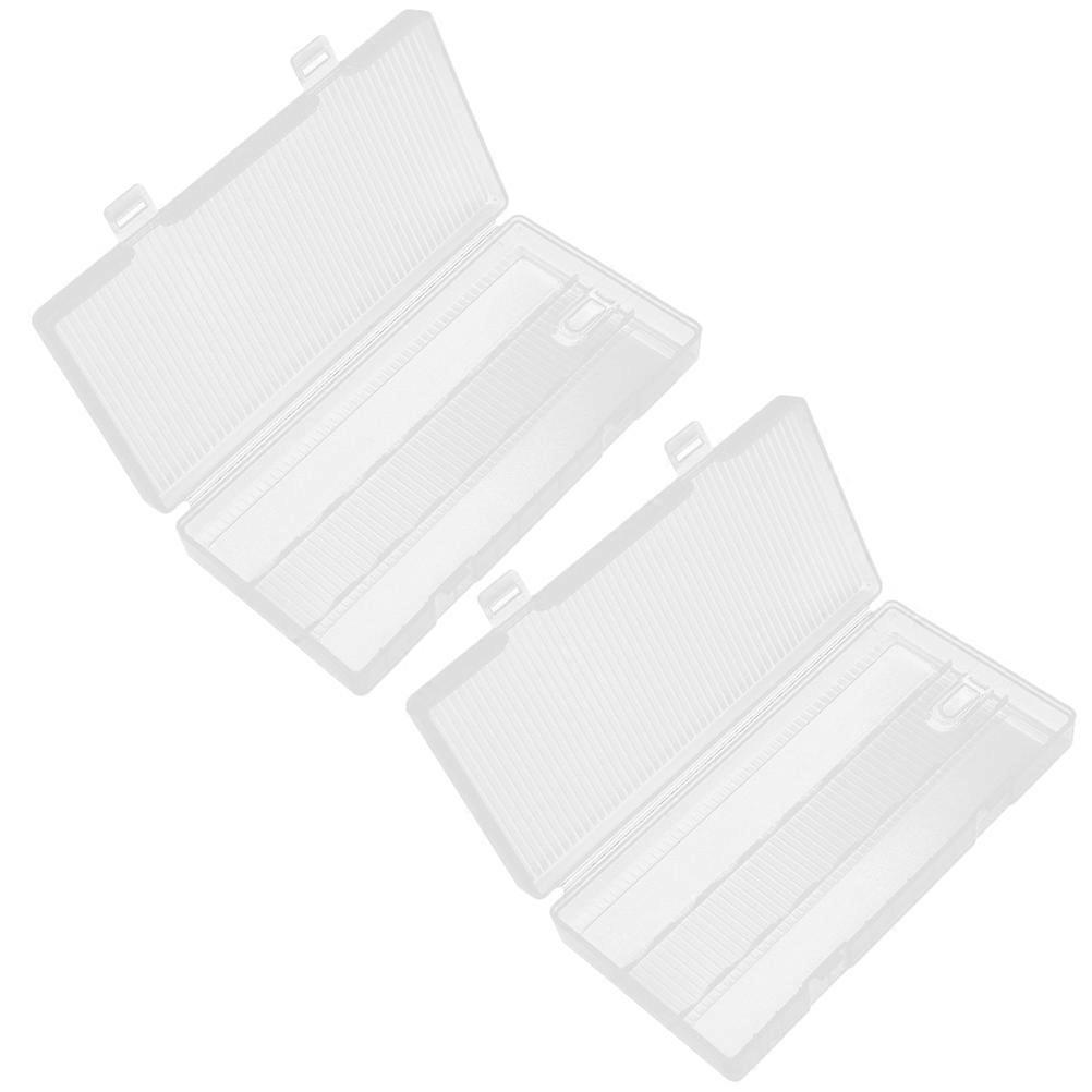 Plastic Battery Storage Box Organizer Case for Storage 2Pcs Durable