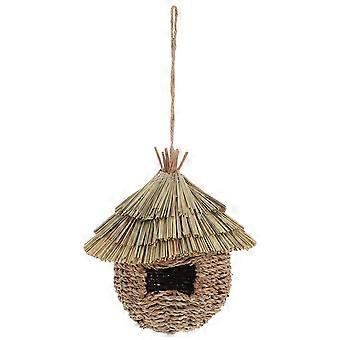 Hand geweven vogelhuis voor buiten natuurgras hut opknoping kolibrie nest voor tuin raam buiten huisdecoratie