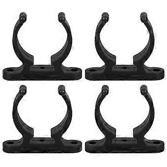 4pcs Boat Paddle Holder Clips: Multi-Purpose 38-42mm Marine Pipe Clamps - Nylon Oar Keeper Paddle Mounts For Kayak Canoe Boat Yacht Accessories