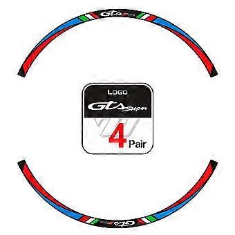 For Vespa Sei Giorni Gts 300 300ie Touring Rim 12" Wheel Reflective Sticker Kit