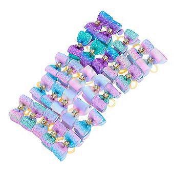 Dog Hair Bows Pet Bowknot Hair Band for Decor 25Pcs with Assorted Color