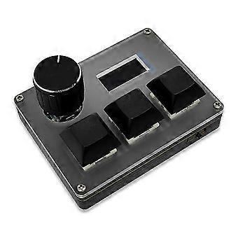 3-Key Wired Custom Keyboard Blue Axis Switch OSU Gaming Keyboard with Knob Screen RGB Copy Paste Shotcut Keyboard