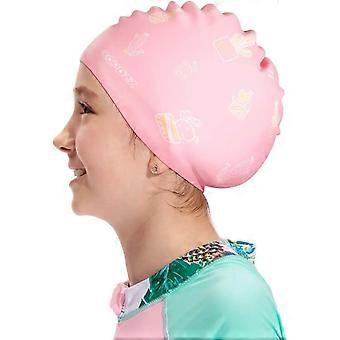 Gorros de baño para niños / adultos, gorro de baño cómodo impermeable de silicona para cabello largo y corto