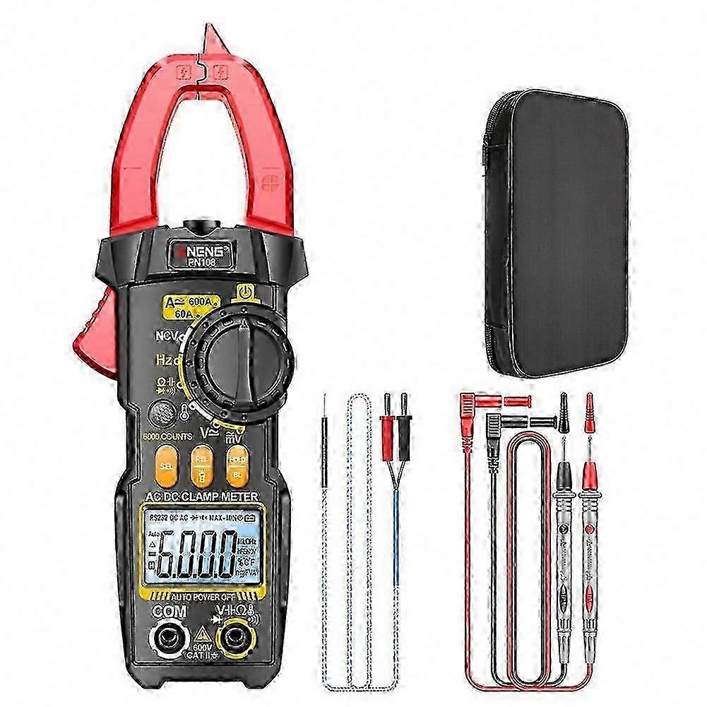Digital Clamp Meter for AC/DC Voltage, Current, and Resistance Measurement with Precision Testing Capability