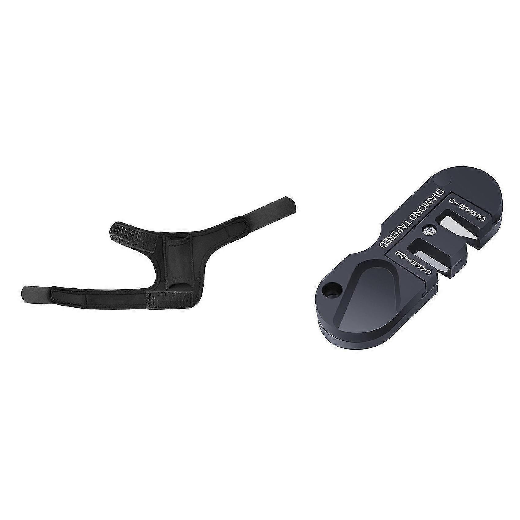 Portable Mini Knife Multifunction Sharpener with Wrist Flashlight Holsters Durable Diving Flashlight