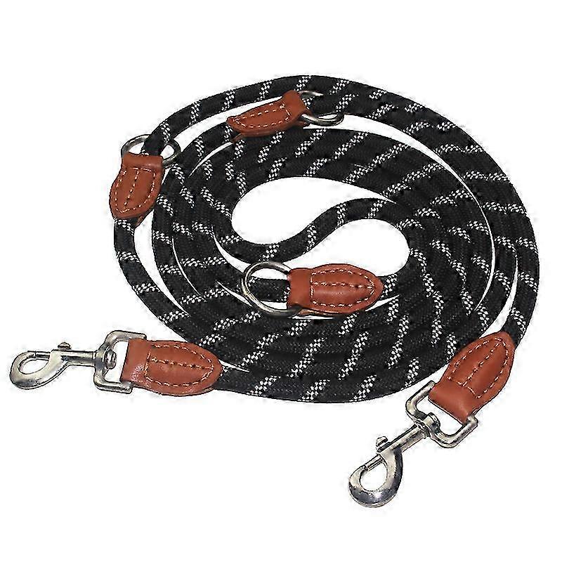 Double Leash compatible with 2 Dogs, 3m Reflective, Multi-Position 3-Point, Adjustable compatible with Training