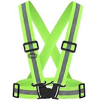 Evidenzia Cinghie riflettenti Lavoro notturno Sicurezza Ciclismo Ciclismo Sicurezza Gilet regolabile riflettente Alta visibilità Riflettente