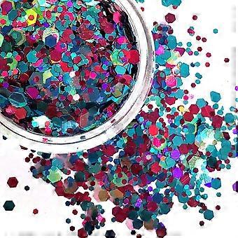 Chunky Body Glitter for Raves - Bold Holographic Face and Hair Glitter 30g, Multidimensional Sparkle