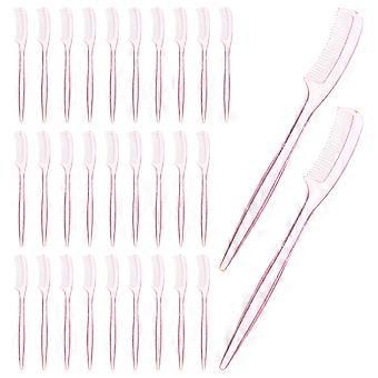 30Pcs Portable Eyelash Comb Plastic Eyebrow Definer Black 9.00X1.00X0.10CM Curling Eyelashes Tool