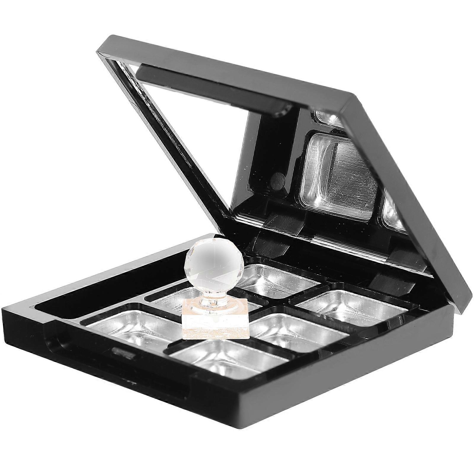 1 Set Compact Empty Highlighter Case Mirror Inside Refillable Cosmetics Container