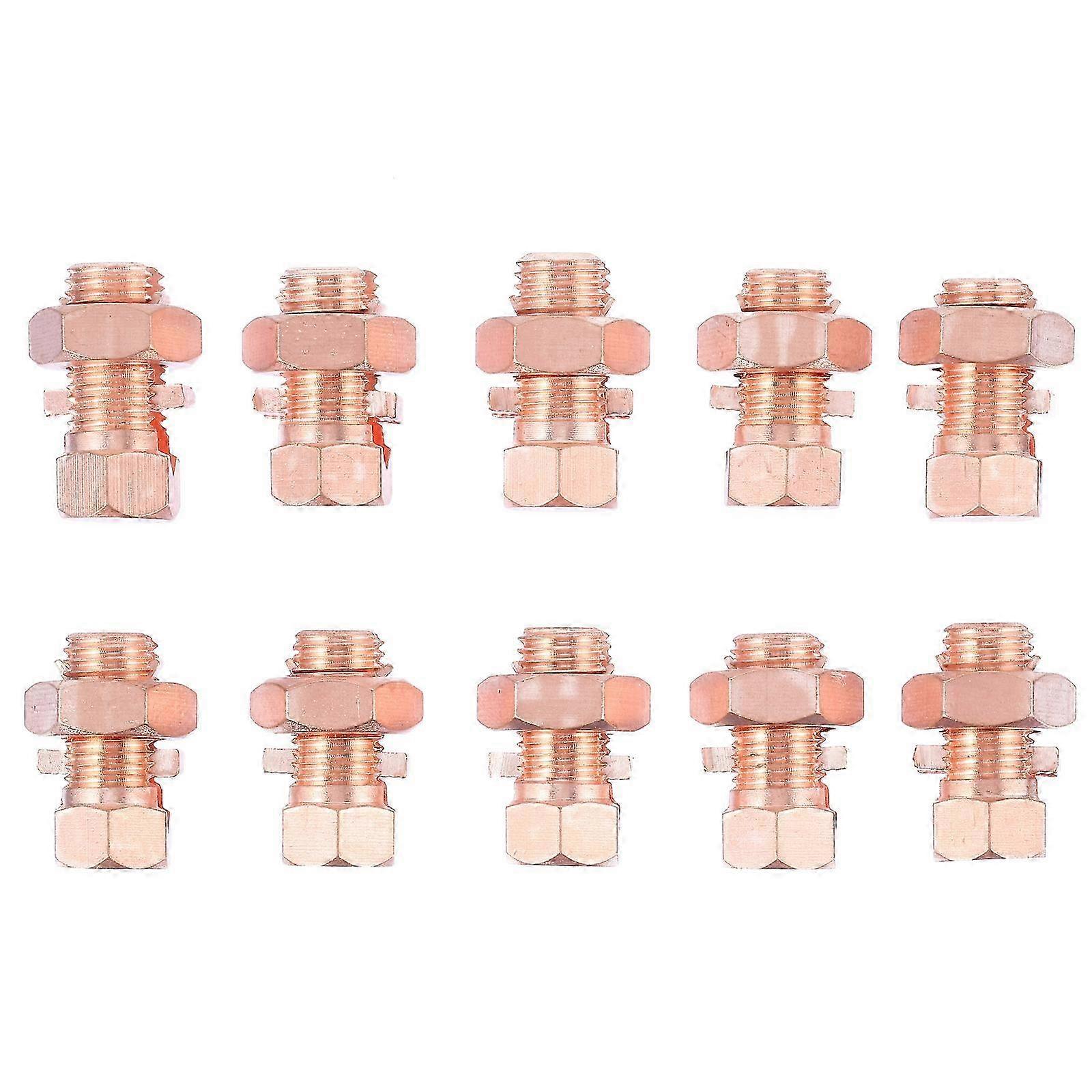 10pcs Practical Grounding Split Bolt Superior Strength Split Bolt Connector