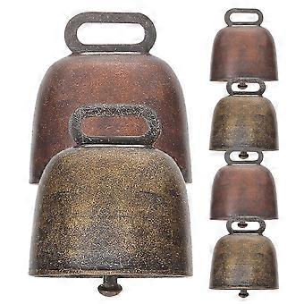 Cattle Bells Copper Cowbells for DIY Craft Use 6Pcs Assorted Colors