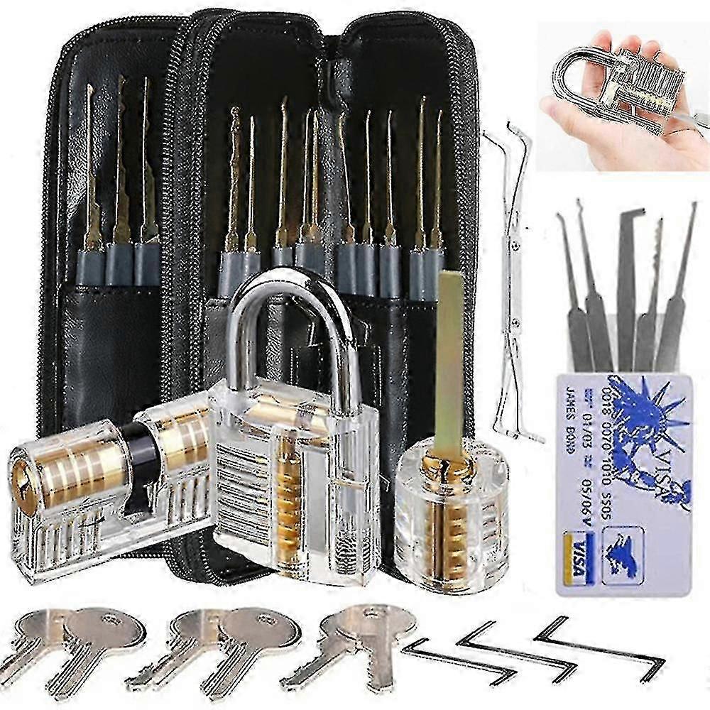 Lockpick Practice 30pcs Transparent Locksmith Training Lock Set for Beginner