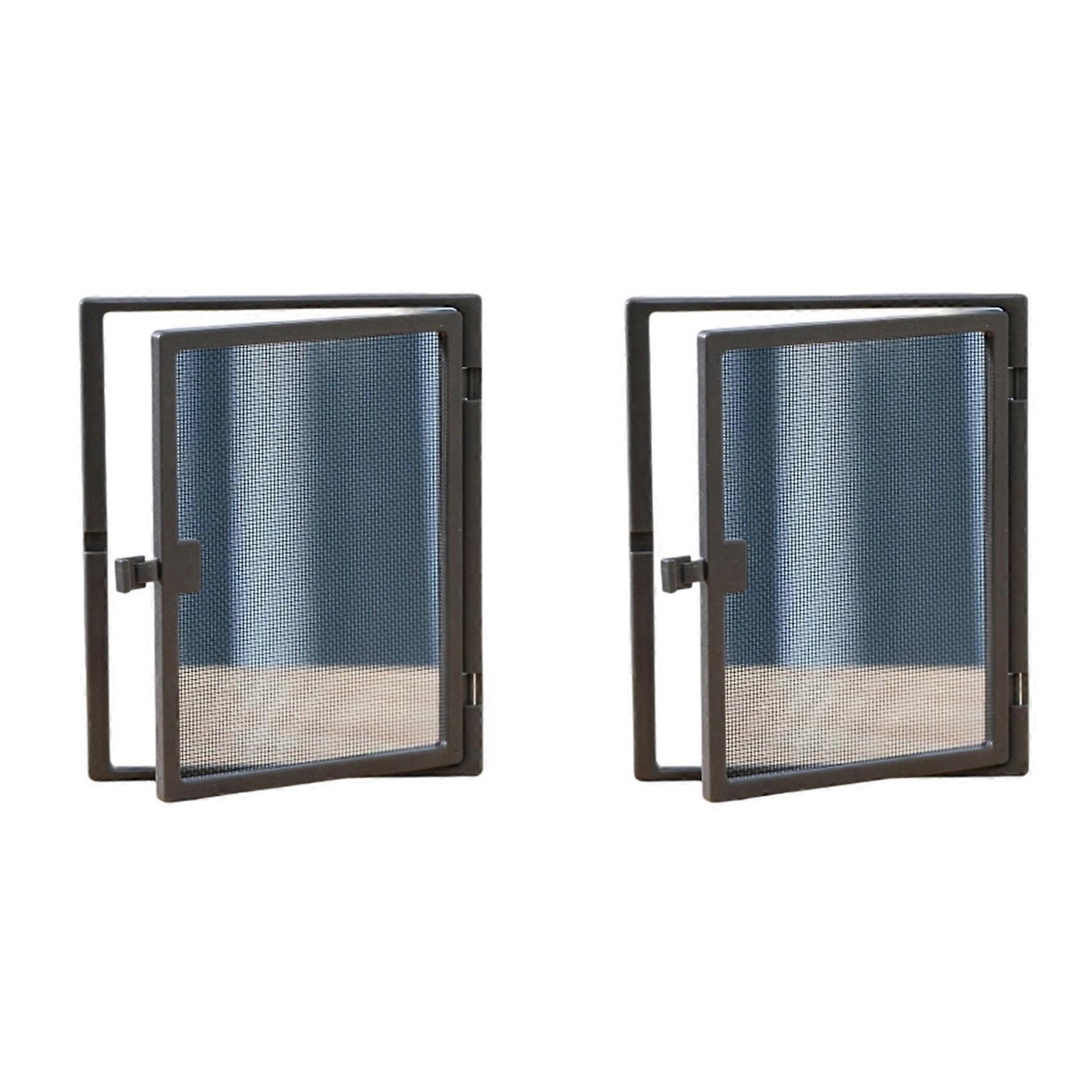2X Window Screen with Small Window, Enhanced Wind Resistance, Easy Installation Grey