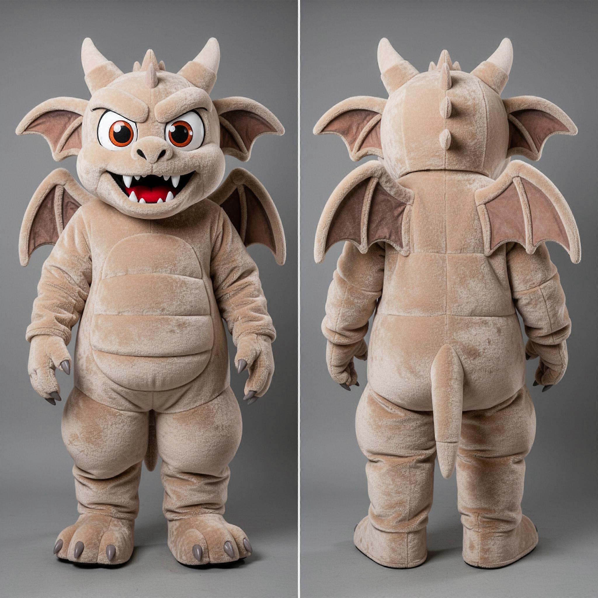MASTICOT Beige Rounded Gargoyle Mascot