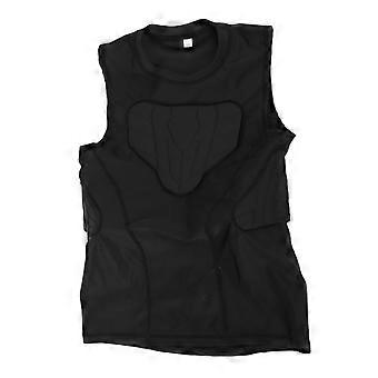 Youth Football Padded Vest Anti Collision Thickened Padded Kids Protective Shirt Chest Protector for Basketball Sports