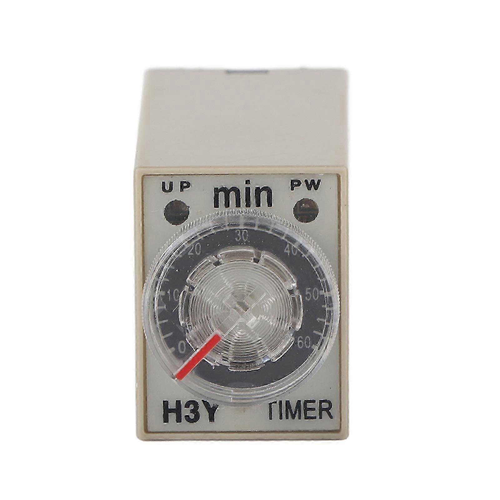 H3Y-2 Delay Timer 8 Pin Timer Relay 0~60 Minutes Dial Type 5A Compatible with Multiple Purpose