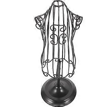 Pet Clothes Mannequin Iron Display Stand for Home Use 2Pcs Black