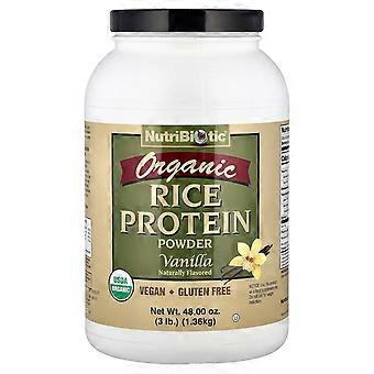 NutriBiotic, luomuriisiproteiinijauhe, vanilja, 1,36 kg