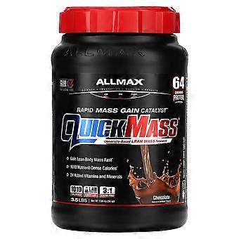 ALLMAX, QuickMass®, Schneller Masseaufbau-Katalysator, Schokolade, 1,59 kg (3,5 lbs)