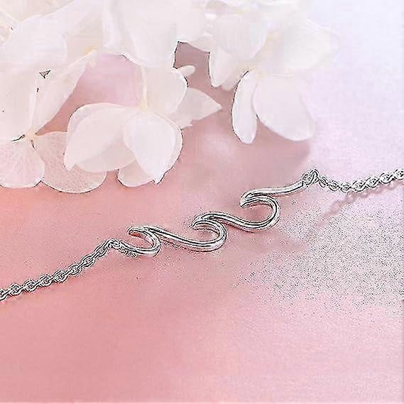 Wave Ocean Beach Women's Anklet Silver Adjustable Starfish Layered Ankle