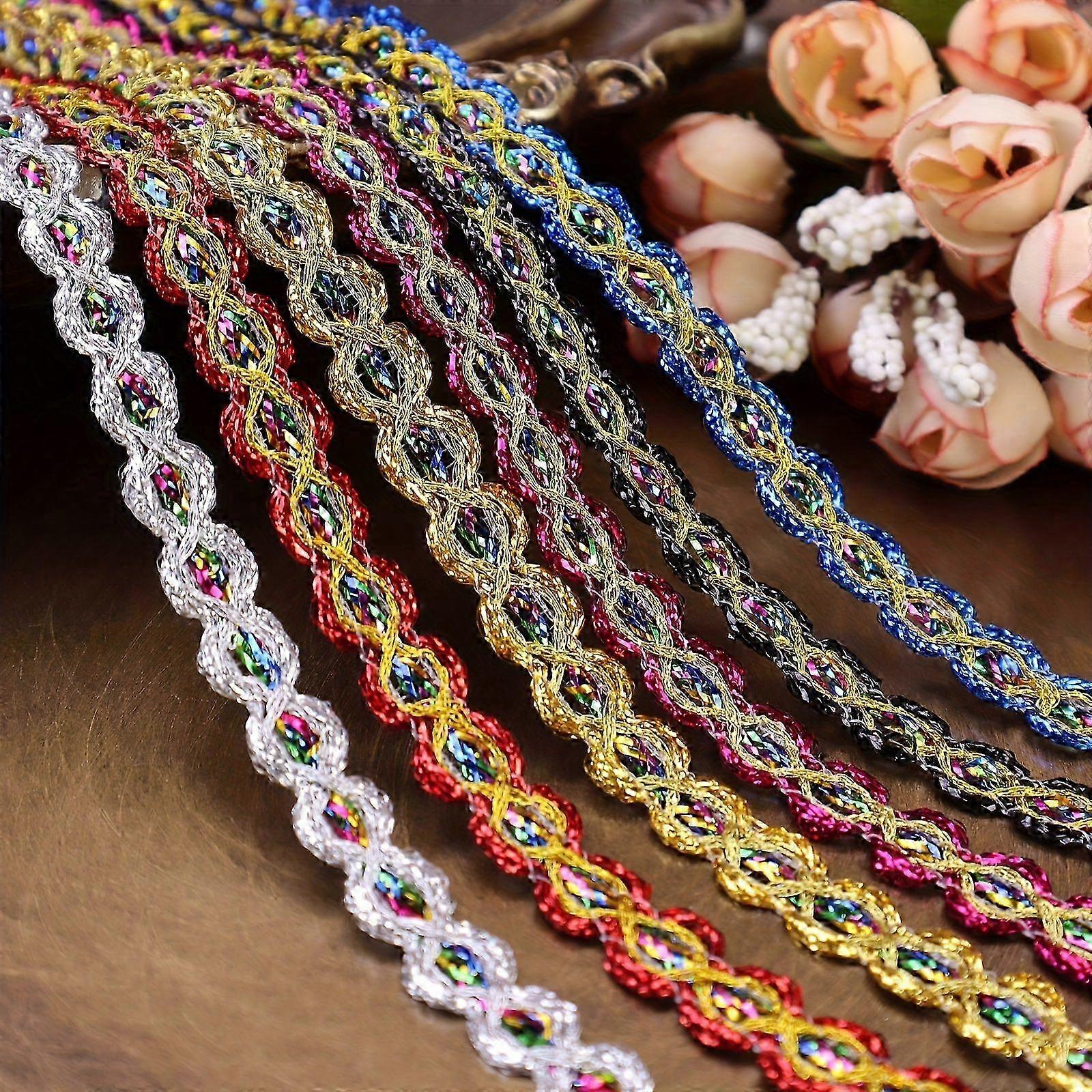 Creative Woven Lace Tape Fluorescent Rose