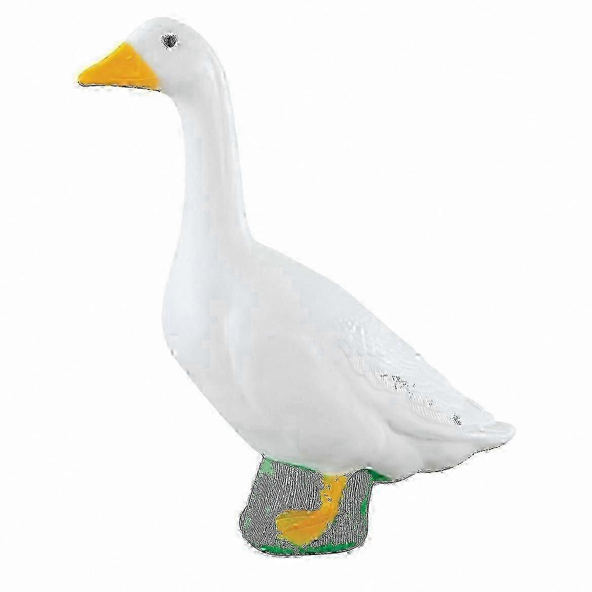 60 cm hoge witte staande tuingans