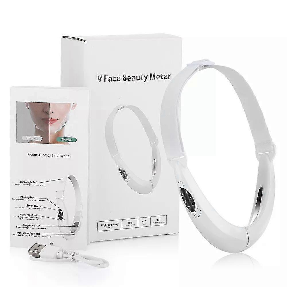V Shape Face Massager With Lights