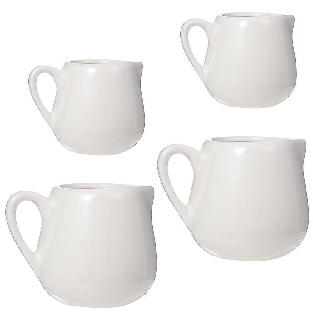 Ceramic Sauce Jugs Mini Milk Jug for Serving 4Pcs Kitchen Use