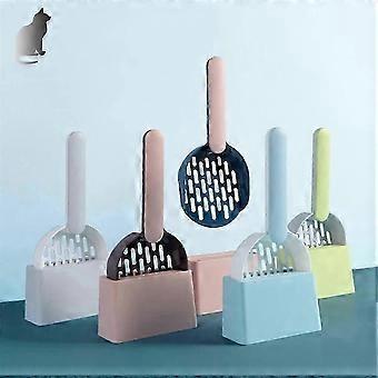 Cat Litter Scoop with Base Cleaning Cat Litter Box Shovel Kitten Toilet Cleaning Tools Pet Supplies B
