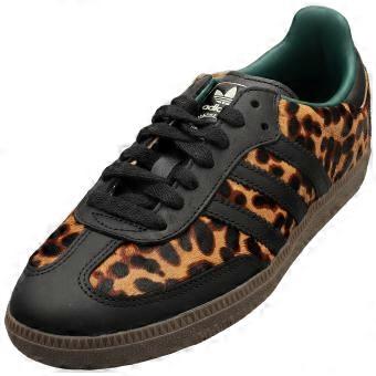 adidas Samba Og Womens Fashion Trainers in Black Green