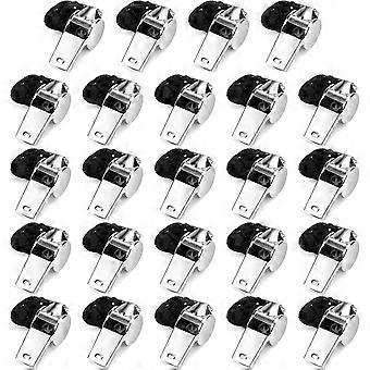 Apitos de aço inoxidável para esportes ao ar livre com cordão, apitos portáteis com som alto para treinadores, árbitros e emergências.