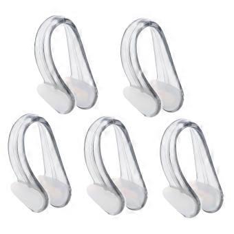 Transparent silicone swimming nose clip, anti-suffocation nose plug, comes with storage box, suitable for water sports, comfortable grip, protects bre