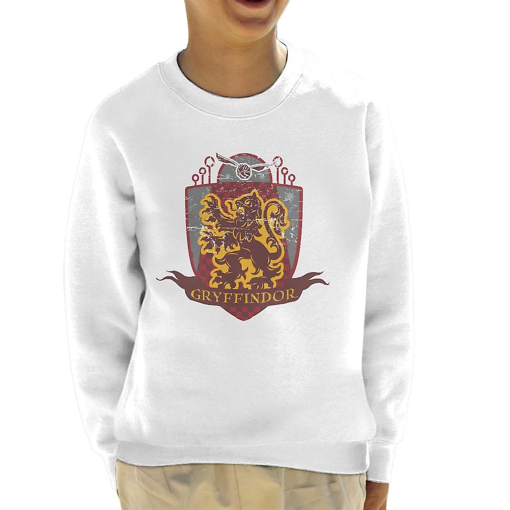 Harry Potter Gryffindor Quidditch Distressed Shield Kid's Sweatshirt