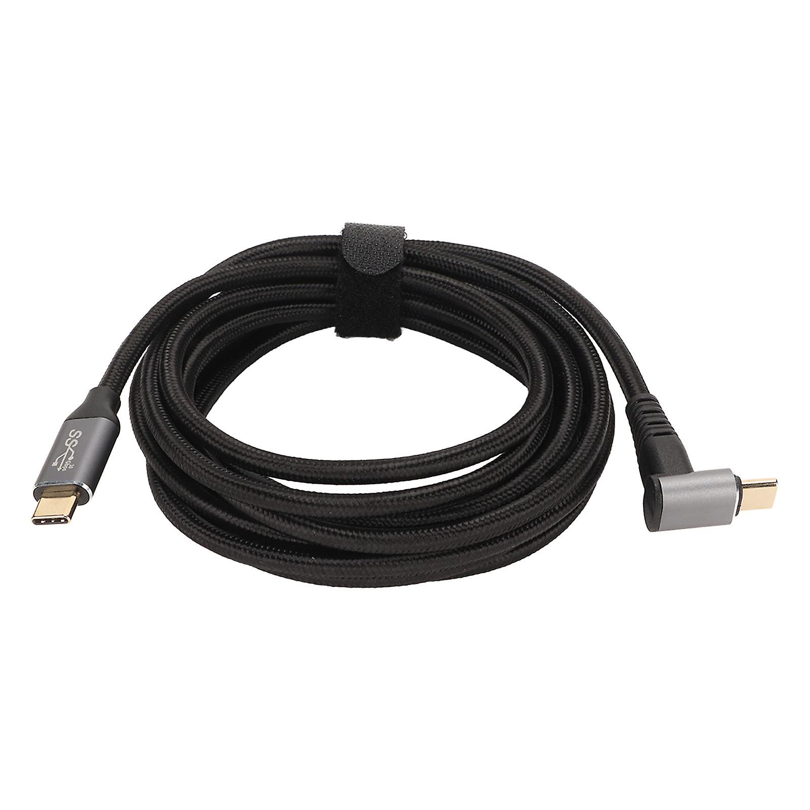 90 Degree USB C Cable 4K 60Hz Supports PD100W Type C 3.1 Gen2 Full Function USB C Fast Charging Cord for Steam Deck